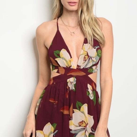 FLORAL PRINT MAXI DRESS - Picture 2 of 3